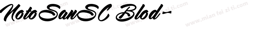 NotoSanSC Blod字体转换